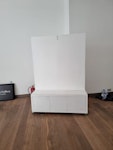 Commercial gallery clearance 2 3 × office chairs
4 × wooden plinths, approximately 100 × 30 × 30 cm
1 × glass display case with separate base
2 × large freestanding wooden gallery display walls, approximately 3 × 3 m each, with cupboards/display fittings attached. Each is primarily one large wooden panel, cannot be dismantled and must be removed intact; mounted on castors
Approximately 30 × assorted rods, maximum length 3 m
1 × polystyrene box
4 × small Airlite boxes, approximately 20 × 20 cm
Approximately 10 × pieces of wood SW1Y - removed for £273