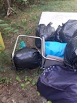 20bags,clothes,mattress,chairs Just over 20 black bags of general rubbish, mattress, two chairs, small table, 3 bags of clothes, a couple of flattened cardboard boxes,a few other very small odds and ends. Please ignore yellow bin in photograph! CR0 - removed for £286