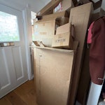 Cardboard boxes and styrofoam Approximately 30 big cardboard boxes and some foam that came within the boxes. A couple of bags of plastic sacs. W6 - removed for £117