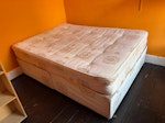 Queen bed +mattress BS7177safe Good quality firm bed. No longer needed , because new tenants bringing own bed in. Katherine at Dexters will give you access to where located 10 doors down E8 - removed for £117