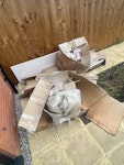 cardboard, poleystryne Recently moved houses. A lot of cardboard, polystyrene and household waste. 3 big cardboard boxes too which is not in the pictures. OL2 - removed for £104