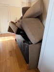 L-shaped sofa L-shaped sofa. Needs collecting from inside flat and taking downstairs. Already partly disassembled as shown. Please quote total price including labour and disposal. W14 - removed for £104