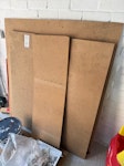Wood and household items MDF 1 sheet 1&1/2 metres by 1/2 metre
MDF 2 smaller bits
1 metre oak pole
3 wooden thin letters 24 inches
1 garden hose pipe on reel
1 broken broom
1 bucket
3 dog beds
1 hoover
1 fan
2 suit cases RH19 - removed for £64