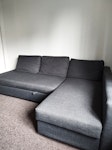 Sofa bed, wardrobe, bed frame IKEA FRIHETEN corner sofa bed, IKEA IDANÄS wardrobe and king-size bed frame, all in good, reusable condition. Photos show the items assembled. They will be dismantled as necessary for removal from the property, with all parts and fittings included, and placed outside ready for easy collection. Collection needed by 14 September. GU15 - removed for £195
