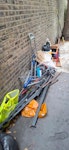 Mix of various separate items pile of various items. Some are DIY waste. Metal bars from bed. SW15 - removed for £83
