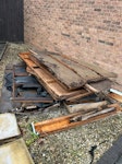 Wooden shed remains Wooden shed dismantled plus a few paving slabs B90 - removed for £214