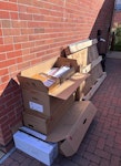 Packaging Cardboard, plastic, cables - all pictured. Solar installation waste BS34 - removed for £133