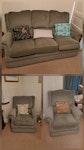 4 divan beds, 3 piece suite 2 double divan beds with mattresses
2 single divan beds with mattresses
All mattresses and bases have fire labels
3 piece suite - sofa and 2 armchairs BR4 - removed for £390