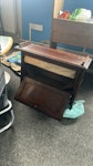 Shop clearance. PLEASE READ 34 odd items 
6 bucket chairs
6 chairs
1 wooden crib
2 metal cabinets
3 tables
1 cabinet
1 trampoline
1 shopping trolley
3 wooden cabinets
5 chair
4 stools 
1 large table.
separate items chairs, large table and stools stored in cupboard on ground floor NR12 - removed for £400