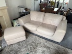 2x Two seater sofas & pouf 2x two seater sofas, can be reused but are old and have some damage. Also matching Pouf. ST5 - removed for £165