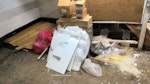 Clearance table, safe, metal shelves,  old tiles, and general waste SE17 - removed for £127