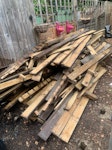 Garden decking boards Wood deck boards and support posts/wood. Some still have screws in (can’t get them out).
Estimated 1tonne. 
All will be put outside the front of the house for ease of access. 
Parking permit can be provided if needed while loading W11 - removed for £357
