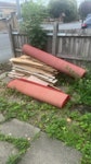 laminate flooring and 2 rugs items at front of property easy collection EN9 - removed for £110
