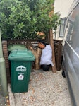 garden/fencing junk bits of fencing timber, two thick wooden logs, two plant pots pot and one bag with garden waste. most useable still. TW15 - removed for £97