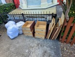 Small Old drawer unit
3 bags with pillows
1 metal headboard SW4 - removed for £43