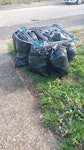 8 sacks broke clothes horse 8 black sacks with household waste in and a broken clothes horse CT3 - removed for £88