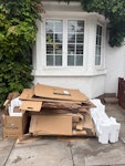 Pile of carton boxes a pile of moving boxes, carton and a few pieces of styrofoam SW13 - removed for £71