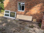 Door, Window, Wardrobe & Wood Old patio door, old window, sides of wardrobe, variety of wood and some metal and plastic. LN7 - removed for £130