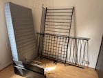 Sofa bed, kitchen table, etc About 6 items of furniture, sofa bed, wardrobe, kitchen table, chest of drawers plus smaller items. A small amount of other rubbish in containers SM4 - removed for £299