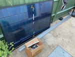 Solar panel and other bits Solar panel, railings and box with other bits in it E17 - removed for £75