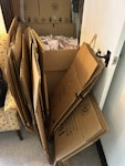 lots of moving boxes & paper LOTS of moving boxes and paper from a big house move, for collection from 1st floor flat please. Will need to be a van or bigger due to volume. SG7 - removed for £100