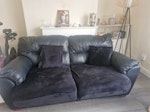 Leather sofa , desk , cabinet Collect any day this week from 9 am - 10 am NG19 - removed for £123