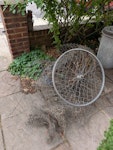 Chainlink fence section Metal only, used section of chainlink fence and an old bicycle wheel (no tyre) N19 - removed for £43