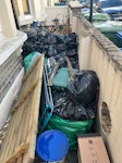 Bagged Soil/Gravel + Table Multiple black bags of soil and gravel mixed, the bags are not very full so are individually liftable. Also a broken down wooden table and some smaller pieces of gardening junk. SE5 - removed for £194
