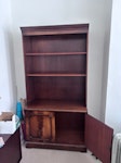 Wooden Bookcase/Cabinet Solid wood bookshelf and cabinet with adjustable/removable shelves. Measurements:
W:99cm D:48cm H:192cm SE20 - removed for £65