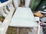 2 mattresses, furniture, other mixed items:2 mattresses, mainly furniture, cardboard, old household items. also two bags cement/sand and other. no rubble E12 - removed for £204