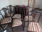 house clearance item and waste Mixed furniture: 9 chairs (6 wooden dining, 2 office swivel, 2 plastic stacking), 2 small chests of drawers, 2 glass-door cabinets and 1 mattress. Scrap wood/boards: 2 tabletops, pegboards, timber offcuts, panels and frames. Appliances: mini fridge and vacuum cleaner. Scrap metal/hardware: frames, racks, bench vise, tools and mesh bin. Sundries: 2 suitcases, cardboard tubes, garden tools, buckets and crates. NW9 - removed for £325