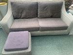 Large rattan sofa A rattan sofa with puffee HP11 - removed for £197