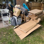 Miscellaneous IKEA cardboard/ Iron/ Rug/plastics/Fabric/Bedding/small wooden table and stools/Miscellaneous SG4 - removed for £129