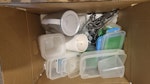 microvave, duvet & other bits there is a microwave, a duvet , two pillow and a box. the box has a hairdryer, tuperwares and a few other bits. W5 - removed for £43