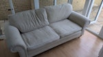 3 seater sofa With a good clean, this sofa would very much be reusable. DA2 - removed for £104