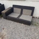 3 seater L shape sofa Sofa and 2 black bags of rubbish IG10 - removed for £94