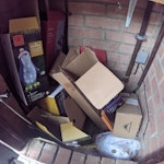 Misc rubbish Plastic garden container, 3 waste bags numerous boxes/packing (inc approx 15 boxes, mostly empty) AL7 - removed for £194