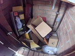 Misc rubbish Plastic garden container, 3 waste bags numerous boxes/packing (inc approx 15 boxes, mostly empty) AL7 - removed for £194