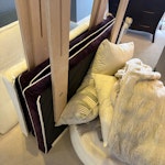 4 headboards and cushions 4 single bed headboards
Bean bag and cushions
2 glass candle sticks
Printer and cartridges W4 - removed for £65