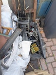 Dust, some rubble, wood Dust, some rubble, wood, old chair, 2 small boxes of small parkett pieces, plastic gutters, metal CR0 - removed for £130