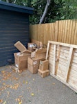 Wooden pallet & other waste Wooden pallets, boxes, and other solar installation waste TW10 - removed for £70