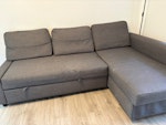 IKEA 3 seater & chaise sofa IKEA Friheten 3 seater and chaise sofa with ottoman storage. Poor condition but probably reusable with some love. Needs to be disassembled by collectors in ground floor living room which is next to main entrance (2 steps). Job to be done on Tue 29 Sep, Thu 1 Oct or Fri 2 Oct. Parking directly on private driveway. TW8 - removed for £94