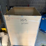 one large wooden box a large wooden box E3 - removed for £32