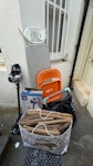 Iron Board Chair Hoover TV etc Iron Board, Chair, Hoover, TV box, Cardboard Boxes, foldable mattress single, drying Rack and some cleaning products inside the garbage bag. Most of the things are in the basement which is very easy to get to no need for access. I will take down the tv box and single foldable mattress to the ground floor when needed. The trash isnt very big and isn't a lot its just the tv thats big SW3 - removed for £71