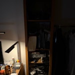 Furniture Large L-shape couch, two narrow bookshelves, chest of drawers. EC1V - removed for £156