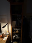 Furniture Large L-shape couch, two narrow bookshelves, chest of drawers. EC1V - removed for £156