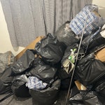 Bags of rubbish It has old clothes, cardboard papers and rails M7 - removed for £83