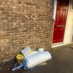 vinyl offcuts, bottles, pot vinyl offcuts, bottles, pot, bucket/ NN8 - removed for £76