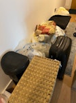 a few househould items few duvets
two bags of pillows
luggage bag
bin
laundry basket
containers
bed covers and sheets NW6 - removed for £91