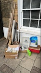 various waste (wood, metal…) selection of metals rods, plastic, metal basket, metal desk legs, broken ceramic, candles, etc N1 - removed for £94